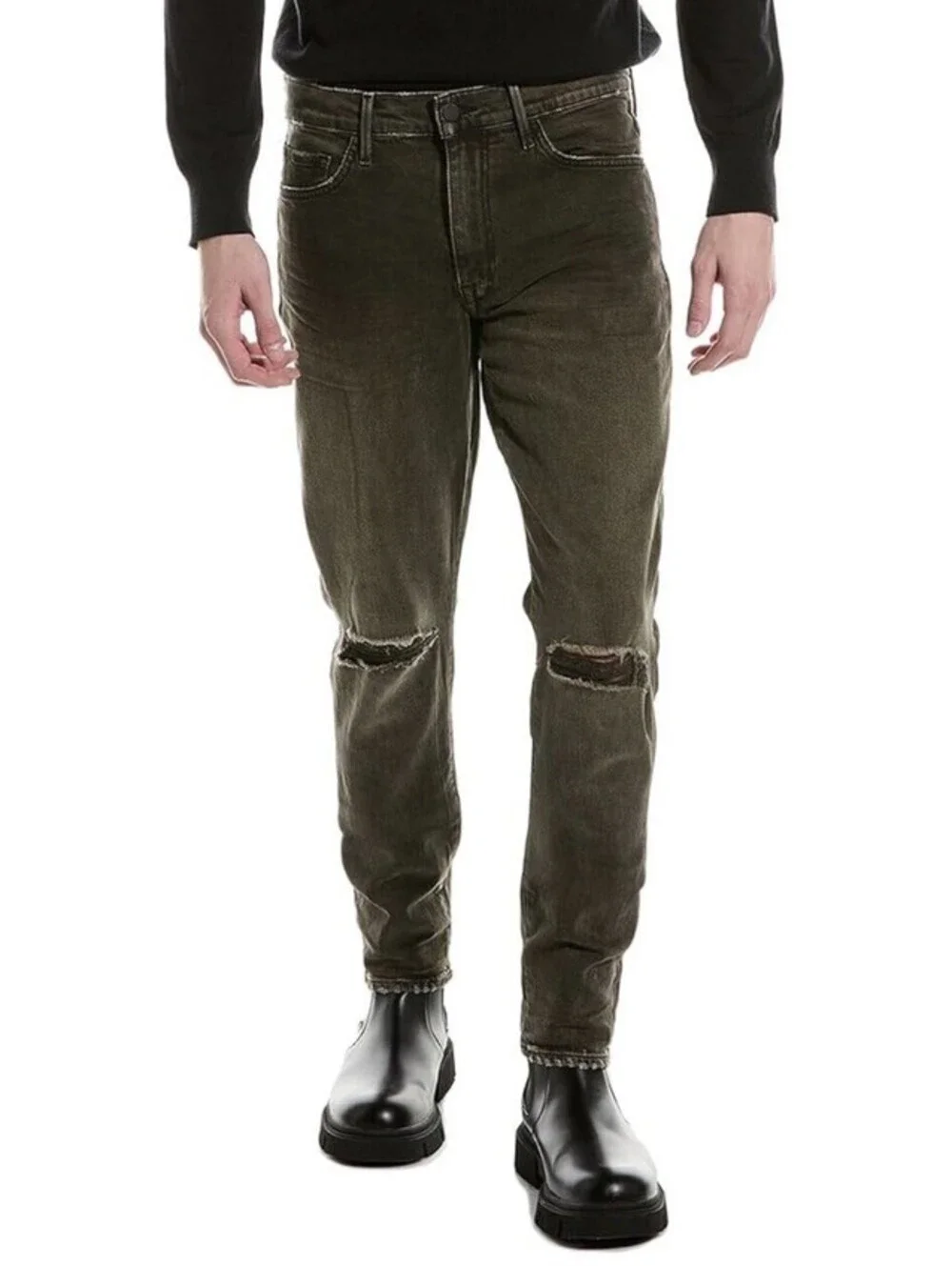 JOE'S JEANS Men's Kinetic The Dean Slim Tapered Distressed Size 29x34  Black